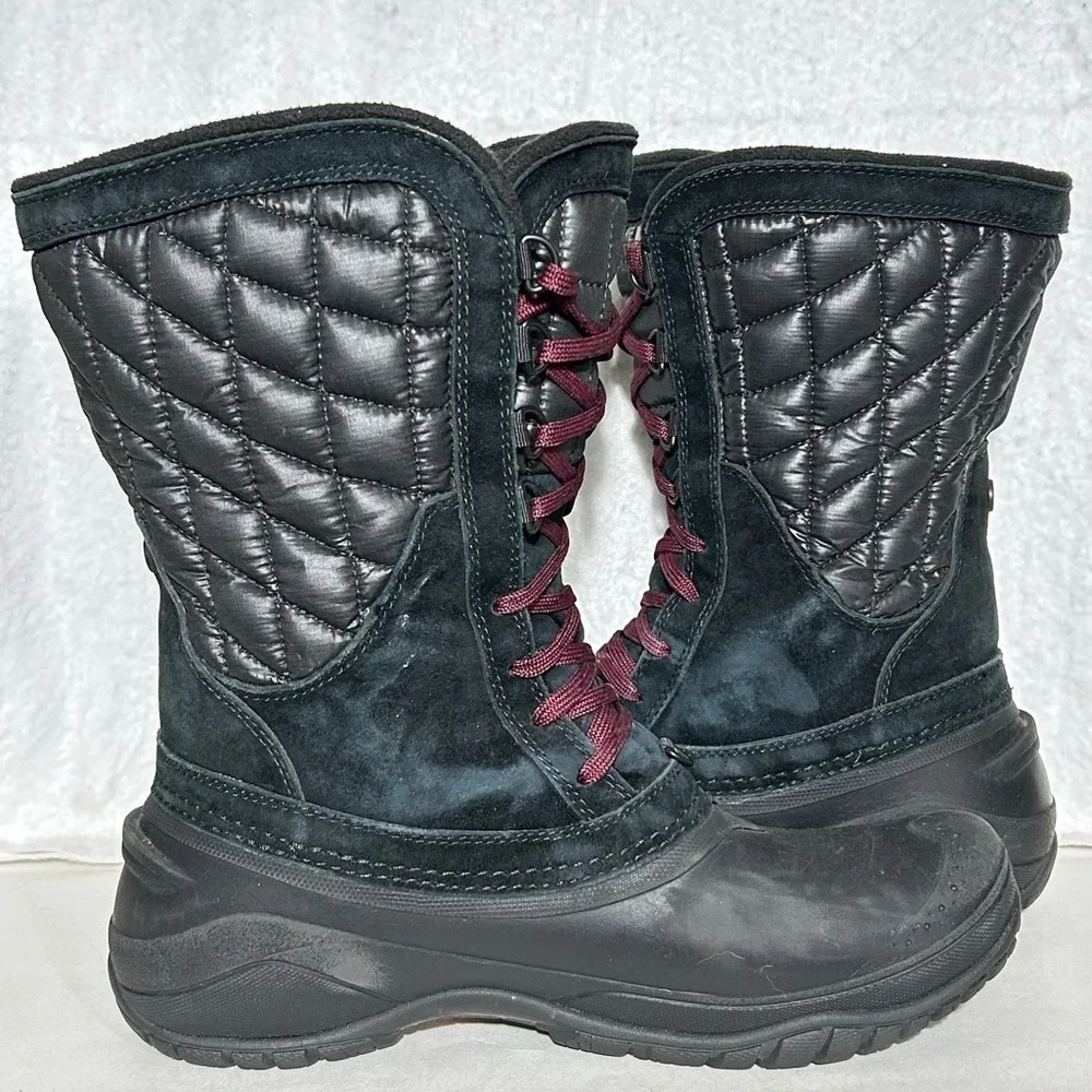 The North Face Womens Black Thermaball Utility Mid Insulated Winter Boots SZ 9.5